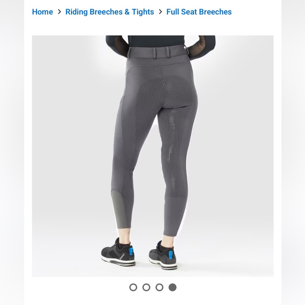 SmartPak Women's Gray Full Seat Breeches - Picture 2 of 5